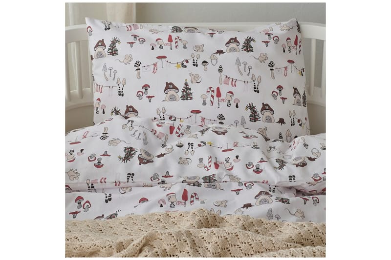 Dynetrekksett til Sprinkelseng 2-delt Fingal Jul Hvit - Hvit - Tekstiler & tepper - Sengetøy
