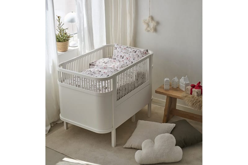 Dynetrekksett til Sprinkelseng 2-delt Fingal Jul Hvit - Hvit - Tekstiler & tepper - Sengetøy