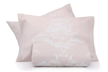 EnLora Home Sengeteppe Dobbelt 200x220+2 Putetrekk - Beige/Hvit - Tekstiler & tepper - Sengetøy - Sengesett