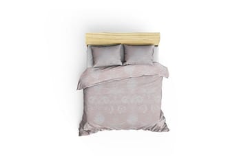 EnLora Home Sengeteppe Dobbelt 200x220+2 Putetrekk - Beige/Hvit - Tekstiler & tepper - Sengetøy - Sengesett