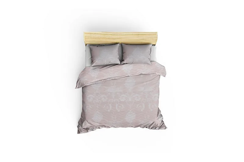 EnLora Home Sengeteppe Dobbelt 200x220+2 Putetrekk - Beige/Hvit - Tekstiler & tepper - Sengetøy - Sengesett