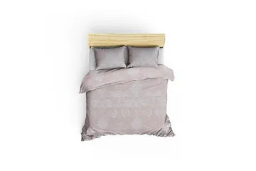 EnLora Home Sengeteppe Dobbelt 200x220+2 Putetrekk - Beige/Hvit - Tekstiler & tepper - Sengetøy - Sengesett