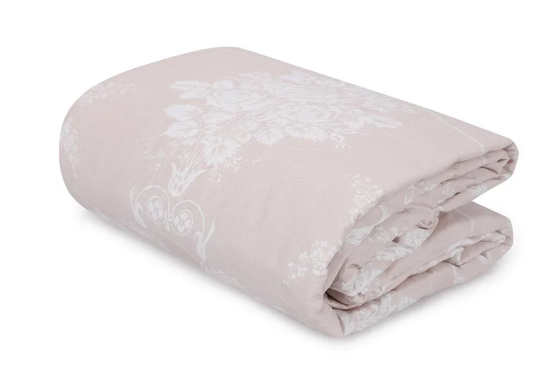 EnLora Home Sengeteppe Dobbelt 200x220+2 Putetrekk, Beige/Hvit