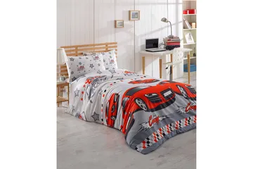 Eponj Home Sengesett - Rød - Tekstiler & tepper - Sengetøy - Sengesett