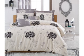 Eponj Home Sengetøy Dobbelt 4-deler - Grå/Beige/Svart - Tekstiler & tepper - Sengetøy - Sengesett
