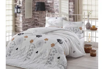 Eponj Home Sengetøy Enkelt 3-deler - Hvit/Grå/Svart/Brun - Tekstiler & tepper - Sengetøy - Sengesett