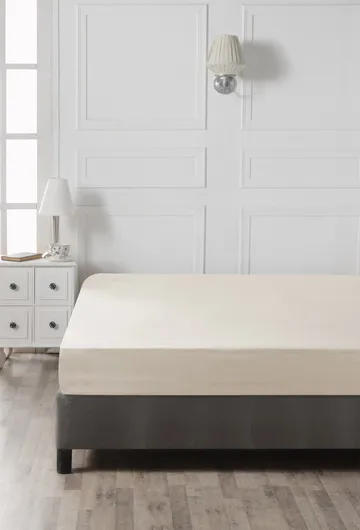 Cream formsyd laken 140x190 cm - Krem - Tekstiler & tepper - Sengetøy - Laken - Dra på laken