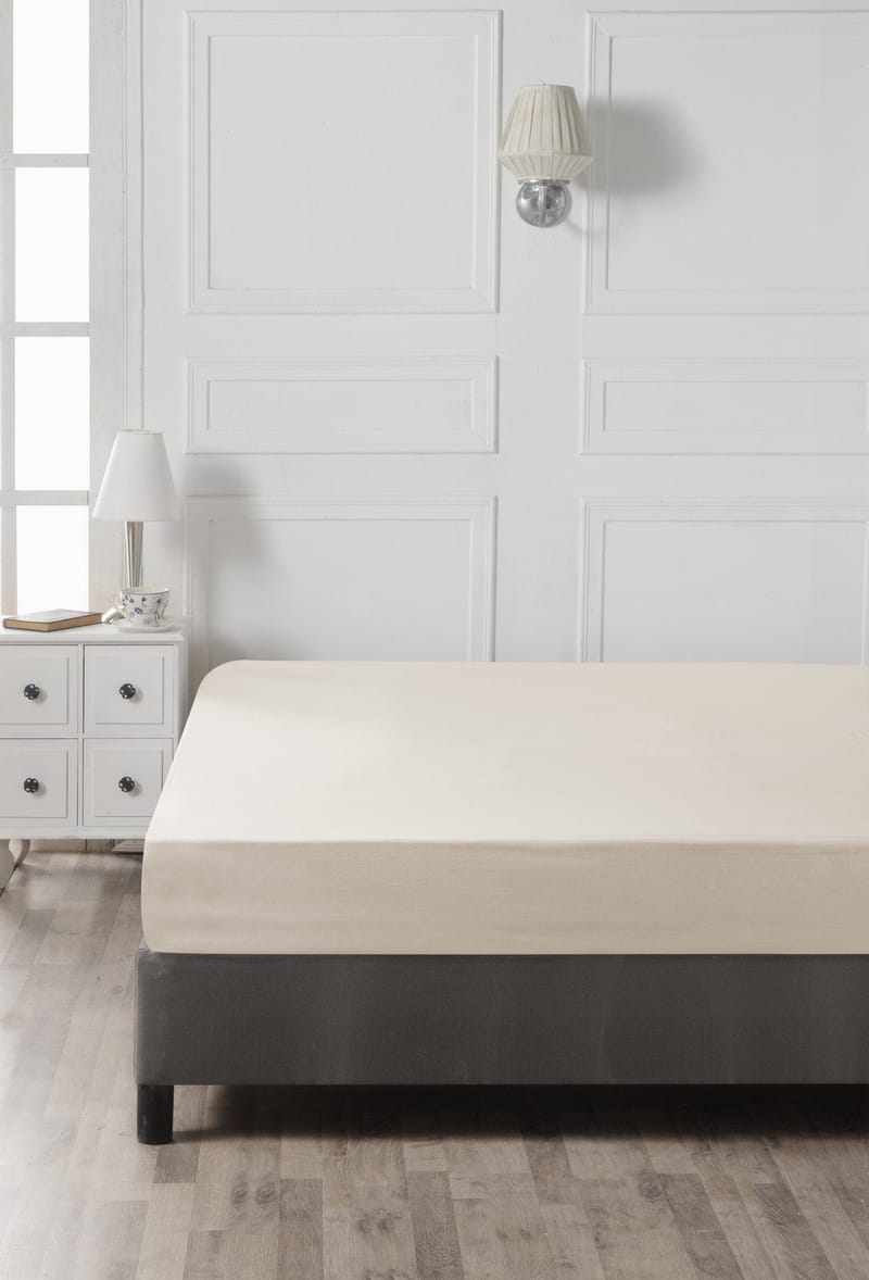 Cream formsyd laken 140x190 cm - Krem - Tekstiler & tepper - Sengetøy - Laken - Dra på laken