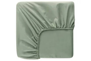 Laken med strikk Borganäs of Sweden - 160 x 200 cm, Grønn - Tekstiler & tepper - Sengetøy - Laken - Dra på laken