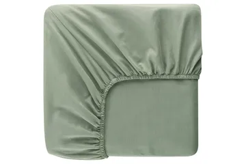 Laken med strikk Borganäs of Sweden - 160 x 200 cm, Grønn - Tekstiler & tepper - Sengetøy - Laken - Dra på laken