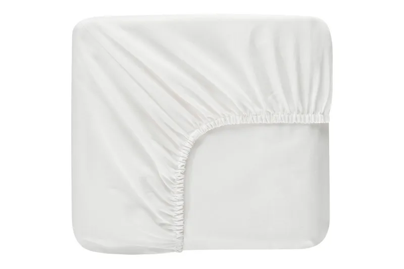 Laken med strikk Borganäs of Sweden - 210 x 210 cm, Hvit - Tekstiler & tepper - Sengetøy - Laken - Dra på laken