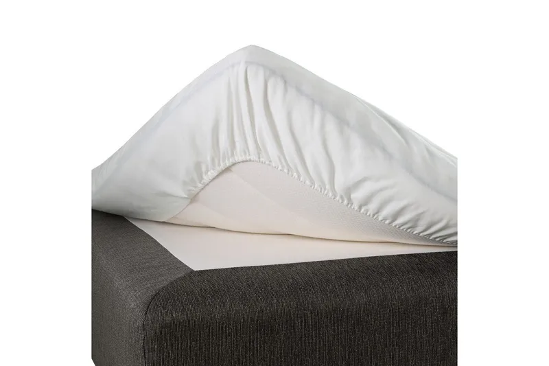 Laken med strikk Borganäs of Sweden, 210 x 210 cm, Hvit