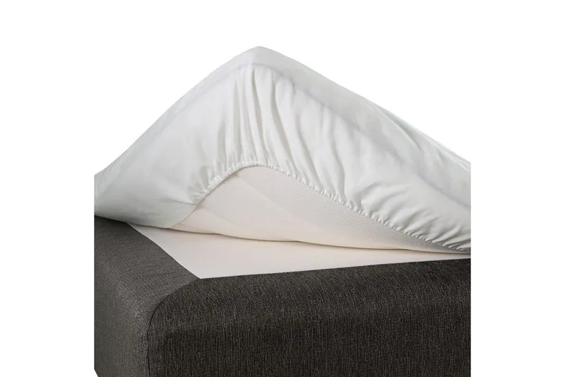 Laken med strikk Borganäs of Sweden, 210 x 210 cm, Hvit