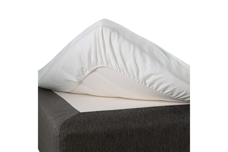 Laken med strikk Borganäs of Sweden, 210 x 210 cm, Hvit