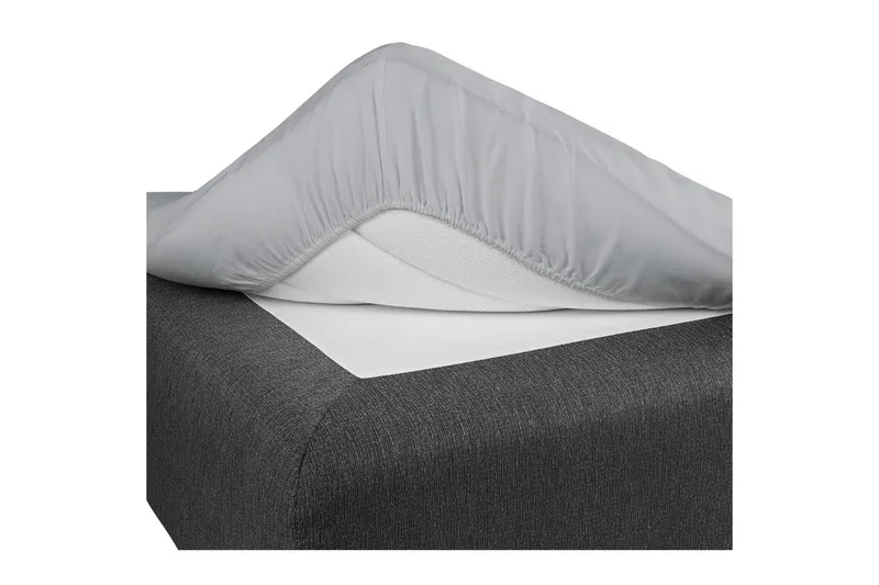 Laken med strikk Borganäs of Sweden - 60 x 120 cm, Lysegrå - Tekstiler & tepper - Sengetøy - Laken - Dra på laken