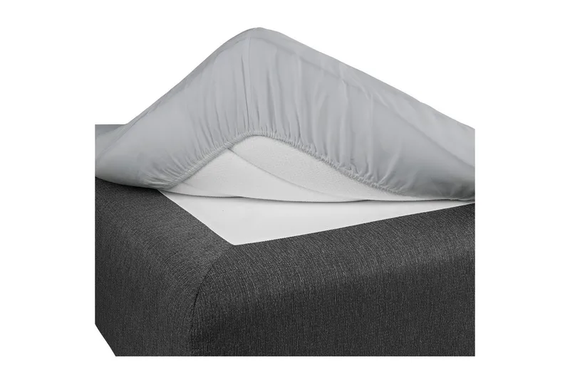 Laken med strikk Borganäs of Sweden - 60 x 120 cm, Lysegrå - Tekstiler & tepper - Sengetøy - Laken - Dra på laken