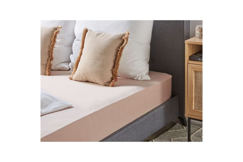 Laken med strikk Hofuf Beige, 180x200 cm - Beige, 180x200 cm - Tekstiler & tepper - Sengetøy - Laken - Dra på laken