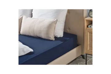 Laken med strikk Hofuf Blå, 160x200 cm - Blå, 160x200 cm - Tekstiler & tepper - Sengetøy - Laken - Dra på laken