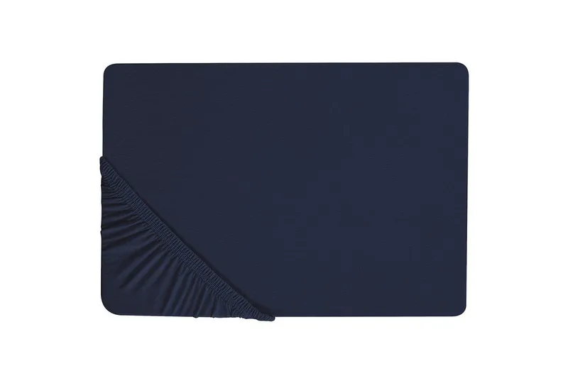 Laken med strikk Hofuf Blå, 180x200 cm, Blå, 180x200 cm