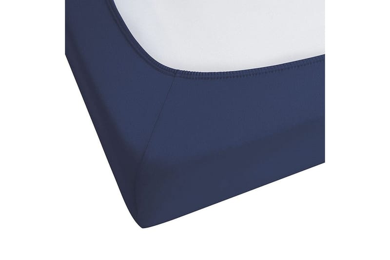 Laken med strikk Hofuf Blå, 180x200 cm - Blå, 180x200 cm - Tekstiler & tepper - Sengetøy - Laken - Dra på laken