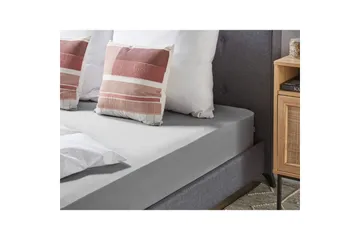 Laken med strikk Hofuf Grå, 90x200 cm - Grå, 90x200 cm - Tekstiler & tepper - Sengetøy - Laken - Dra på laken