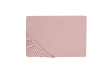 Laken med strikk Hofuf Rosa, 180x200 cm