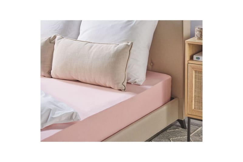 Laken med strikk Hofuf Rosa, 180x200 cm - Rosa, 180x200 cm - Tekstiler & tepper - Sengetøy - Laken - Dra på laken