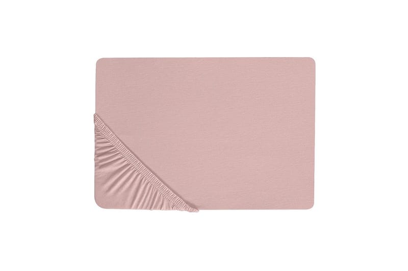 Laken med strikk Hofuf Rosa, 200x200 cm, Rosa, 200x200 cm