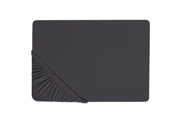 Laken med strikk Hofuf Svart, 180x200 cm