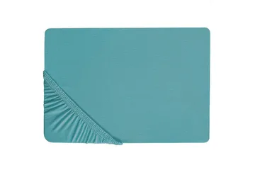 Laken med strikk Hofuf Turkis, 200x200 cm