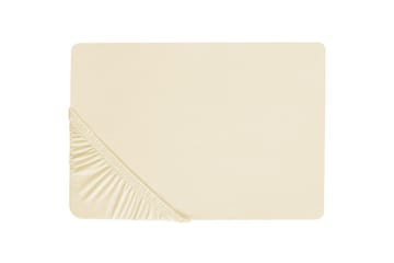 Laken med strikk Janbu Beige, 160x200 cm