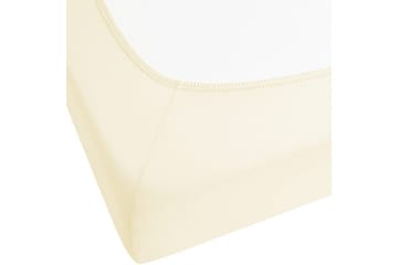 Laken med strikk Janbu Beige, 180x200 cm - Beige, 180x200 cm - Tekstiler & tepper - Sengetøy - Laken - Dra på laken