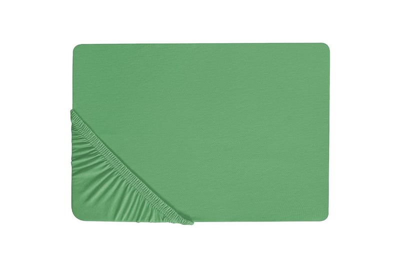 Laken med strikk Janbu Grønn, 140x200 cm - Grønn, 140x200 cm - Tekstiler & tepper - Sengetøy - Laken - Dra på laken