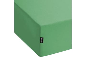 Laken med strikk Janbu Grønn, 180x200 cm - Grønn, 180x200 cm - Tekstiler & tepper - Sengetøy - Laken - Dra på laken
