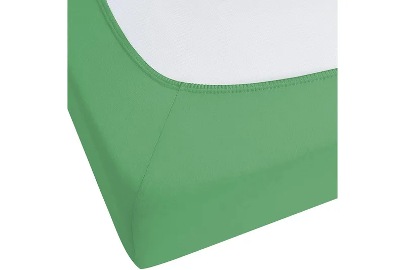 Laken med strikk Janbu Grønn, 180x200 cm - Grønn, 180x200 cm - Tekstiler & tepper - Sengetøy - Laken - Dra på laken