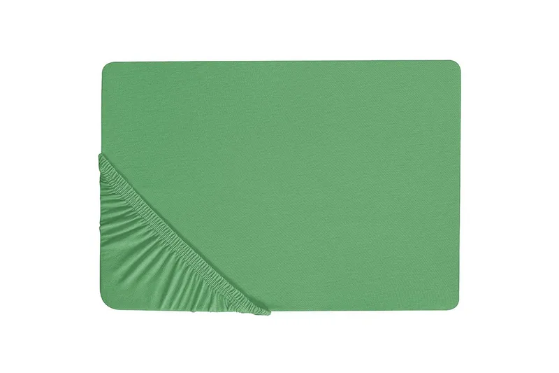 Laken med strikk Janbu Grønn, 200x200 cm - Grønn, 200x200 cm - Tekstiler & tepper - Sengetøy - Laken - Dra på laken