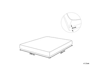 Laken med strikk Janbu Hvit, 200x200 cm - Hvit, 200x200 cm - Tekstiler & tepper - Sengetøy - Laken - Dra på laken