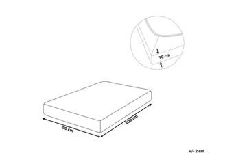 Laken med strikk Janbu Hvit, 90x200 cm - Hvit, 90x200 cm - Tekstiler & tepper - Sengetøy - Laken - Dra på laken