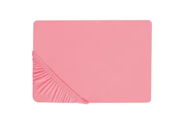 Laken med strikk Janbu Korall, 140x200 cm