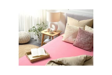 Laken med strikk Janbu Korall, 90x200 cm - Korall, 90x200 cm - Tekstiler & tepper - Sengetøy - Laken - Dra på laken