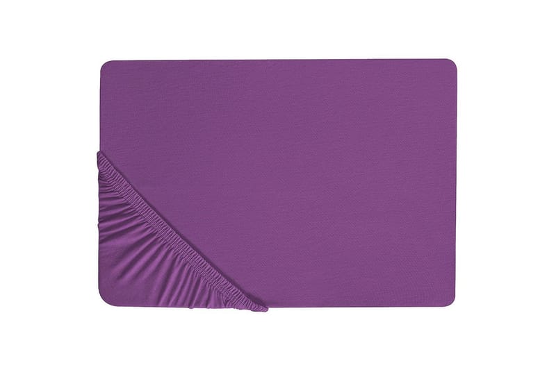 Laken med strikk Janbu Lilla, 180x200 cm, Lilla, 180x200 cm