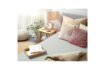 Laken med strikk Janbu Lys grønn, 200x200 cm - Lys grønn, 200x200 cm - Tekstiler & tepper - Sengetøy - Laken - Dra på laken