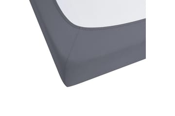 Laken med strikk Janbu Mørk grå, 160x200 cm - Mørk grå, 160x200 cm - Tekstiler & tepper - Sengetøy - Laken - Dra på laken