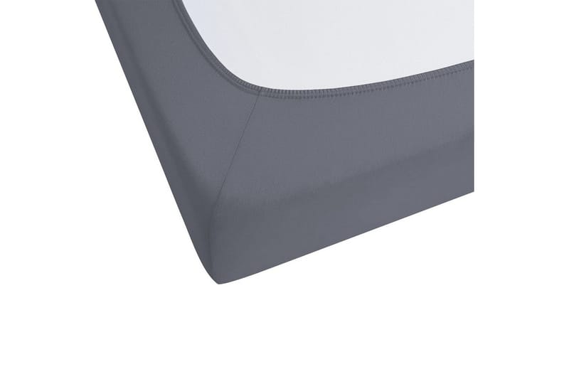 Laken med strikk Janbu Mørk grå, 160x200 cm - Mørk grå, 160x200 cm - Tekstiler & tepper - Sengetøy - Laken - Dra på laken