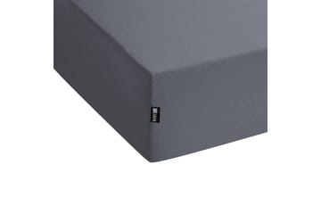 Laken med strikk Janbu Mørk grå, 160x200 cm - Mørk grå, 160x200 cm - Tekstiler & tepper - Sengetøy - Laken - Dra på laken