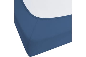 Laken med strikk Janbu Marineblå, 140x200 cm - Marineblå, 140x200 cm - Tekstiler & tepper - Sengetøy - Laken - Dra på laken