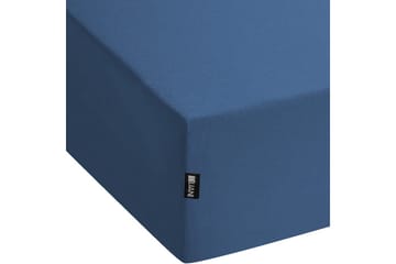 Laken med strikk Janbu Marineblå, 140x200 cm - Marineblå, 140x200 cm - Tekstiler & tepper - Sengetøy - Laken - Dra på laken
