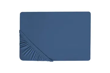 Laken med strikk Janbu Marineblå, 180x200 cm
