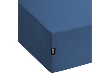 Laken med strikk Janbu Marineblå, 90x200 cm - Marineblå, 90x200 cm - Tekstiler & tepper - Sengetøy - Laken - Dra på laken