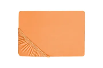 Laken med strikk Janbu Oransje, 140x200 cm
